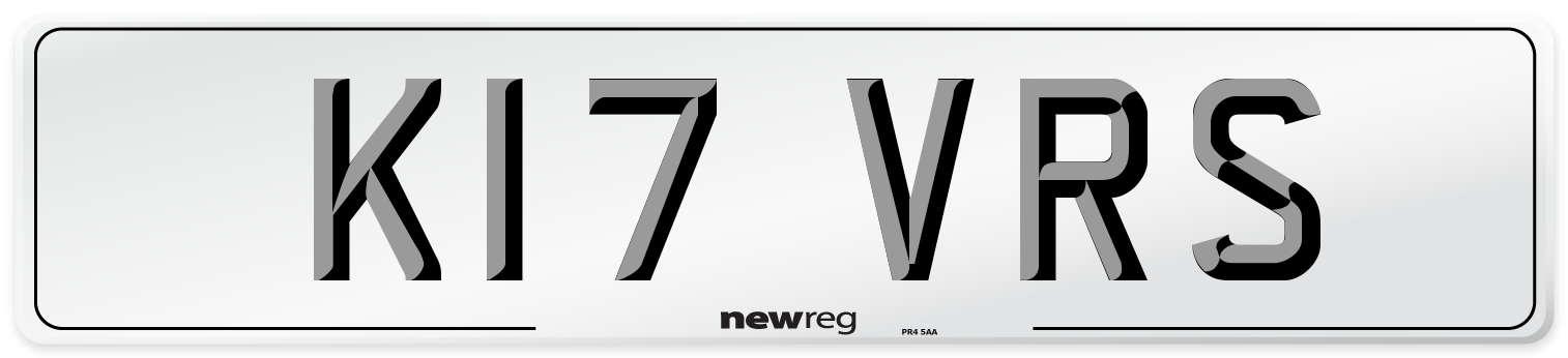 K17 VRS Number Plate from New Reg